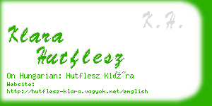 klara hutflesz business card